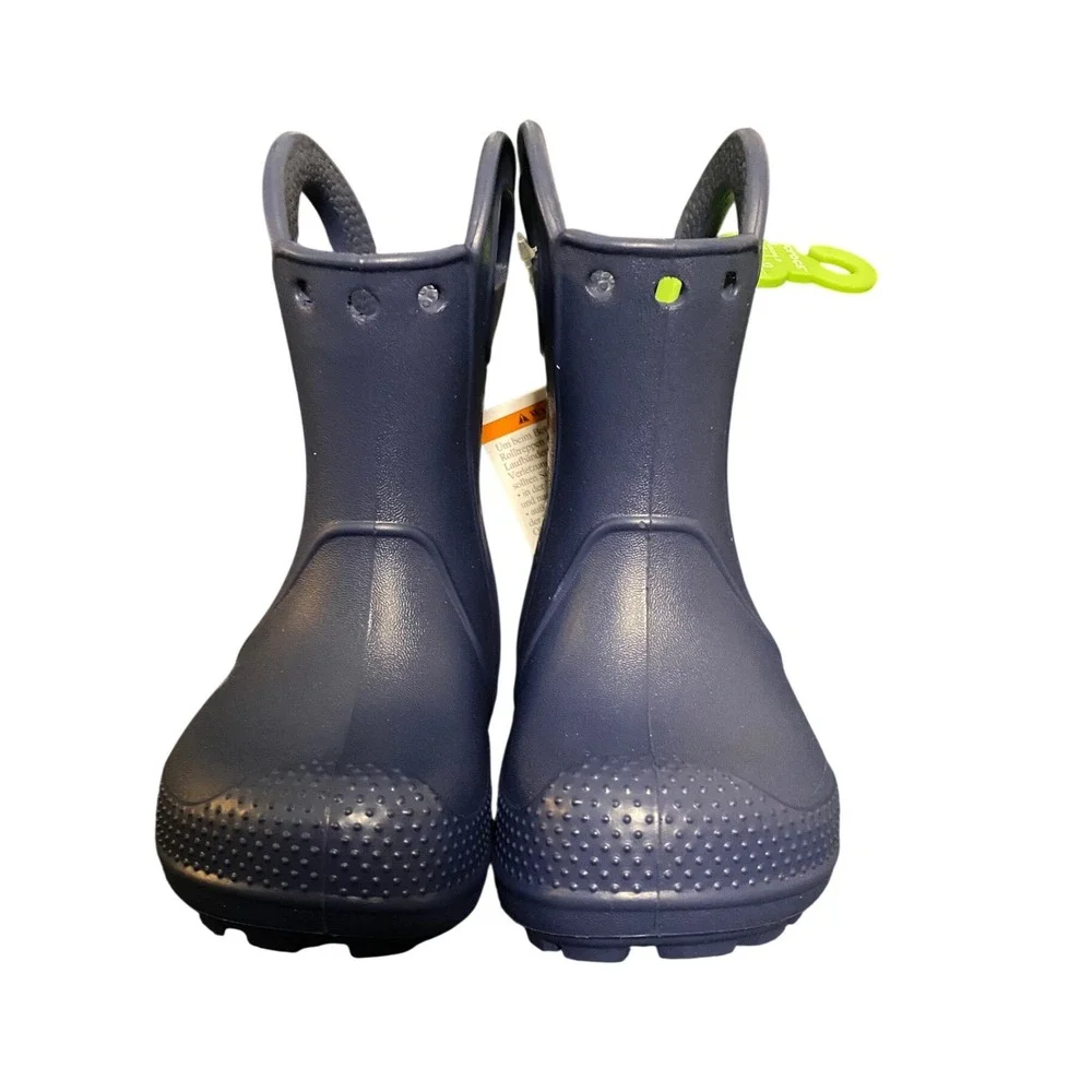 Crocs Handle It Rain Boot T Navy Blue Toddler Size C5 Waterproof 211056-410 NEW